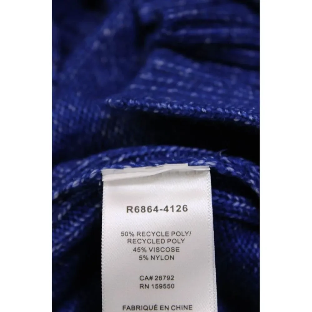 Renuar Womens Long Sleeves Turtleneck Sweater Lapis Blue Size Extra Small